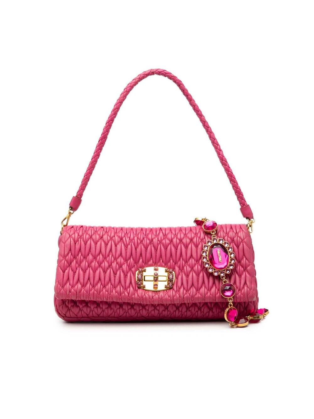 Miu Matelasse Nappa Crystal #357451M72B